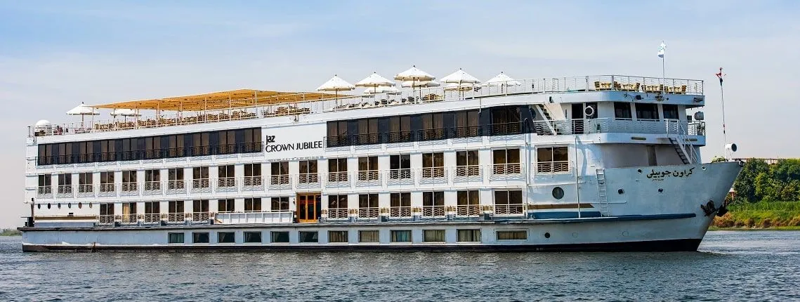 Exterior view of the JAZ Crown Jubilee Nile Cruise Nile cruise ship